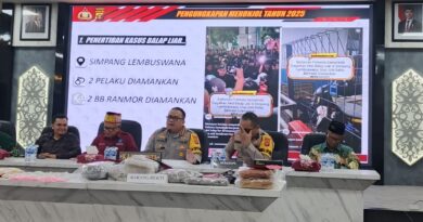 Press Release Akhir Tahun 2025 yang digelar di Markas Polresta Samarinda, Rabu (31/12/2025).