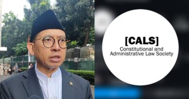 Logo Constitution and Administrative Law and Society (CALS) dan Menteri Kebudayaan Fadli Zon