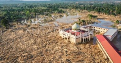 Kondisi pascabencana banjir dan longsor yang melanda sejumlah wilayah Aceh