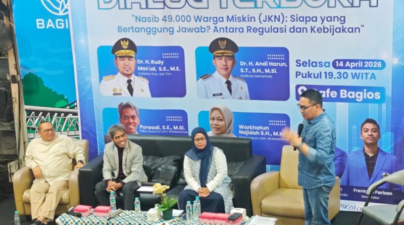 Dialog terbuka yang digelar KNPI Samarinda yang berlangsung di Cafe D’Bagios, Selasa (14/4/2026) malam. Referensi Geografis