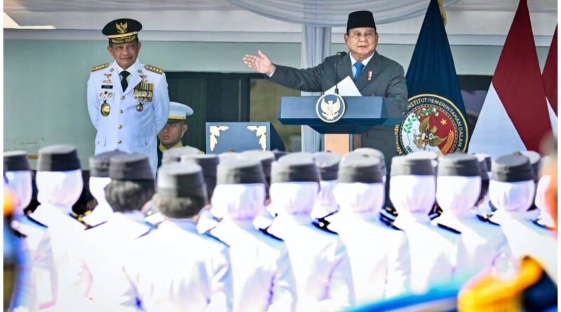 Presiden Prabowo Subianto melantik sebanyak 1.204 Pamong Praja Muda (PPM)