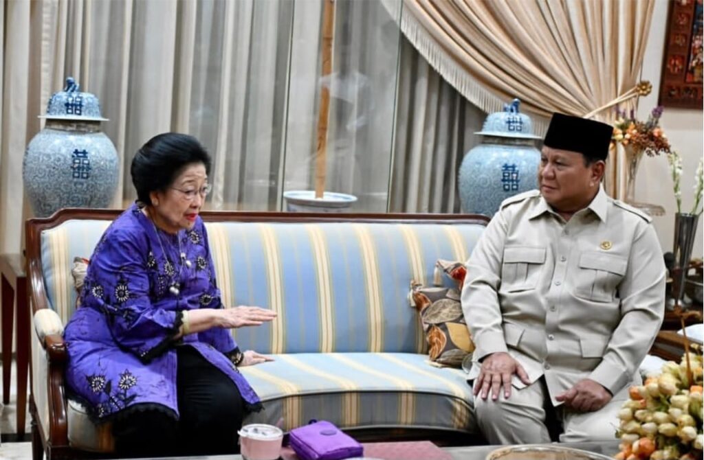 Presiden Prabowo Subianto dan Megawati Soekarnoputri di kediaman Megawati